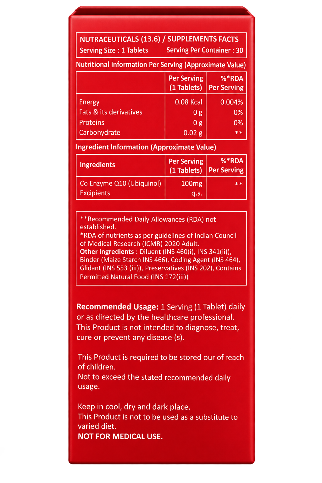 CoQ10   Coenzyme Q10 - Ubiquinol