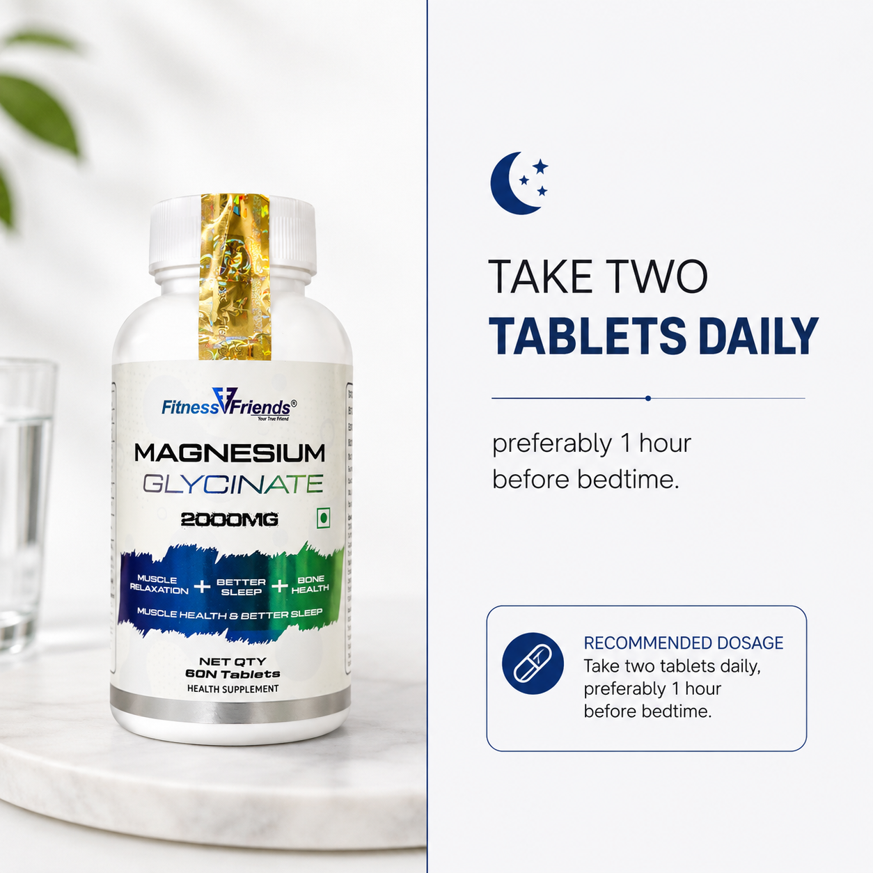 Magnesium Glycinate 2000mg   60 tab