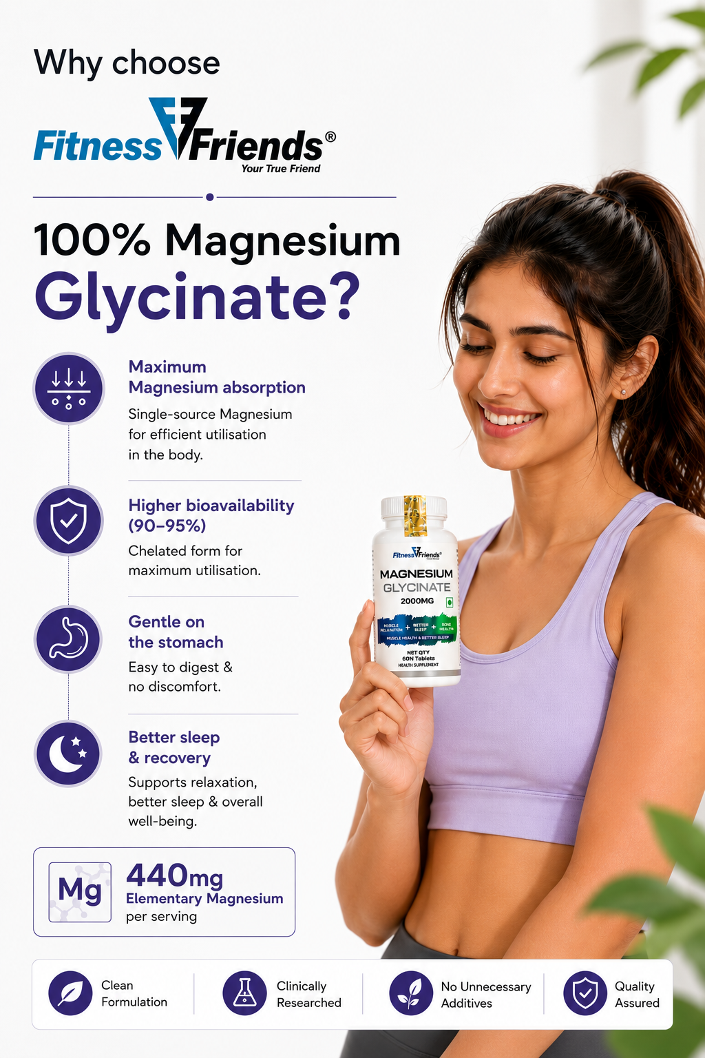 Magnesium Glycinate 2000mg   60 tab